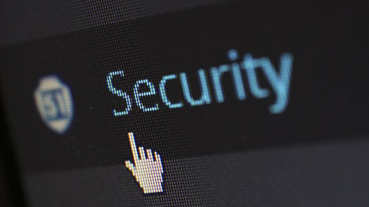 Mouseover über den Begriff "Security".